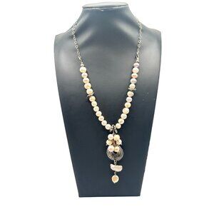 ESPERANZA  Mexico 925 Necklace Vintage Sterling Silver And Genuine Pearls